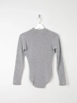 Women’s Vintage Silver Leotard Body Suit S/M