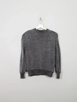 Women's Vintage Silver Lurex Jumper S/M