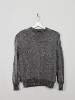 Women's Vintage Silver Lurex Jumper S/M