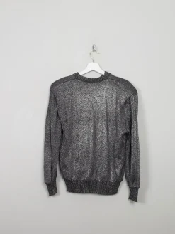 Women's Vintage Silver Lurex Jumper S/M