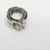 Women's Vintage Silver Metal Belt S-M