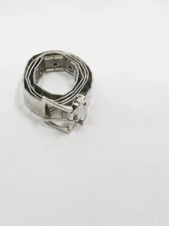 Women's Vintage Silver Metal Belt S-M