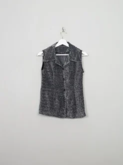 Women's Vintage Silver 70s Top S