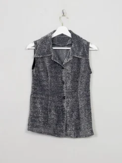 Women's Vintage Silver 70s Top S
