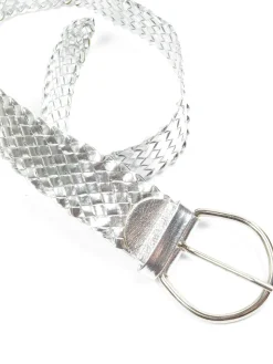 Women’s Vintage Silver Weave Belt M