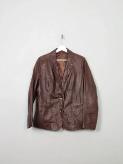 Women's Vintage Soft Brown Leather Jacket M
