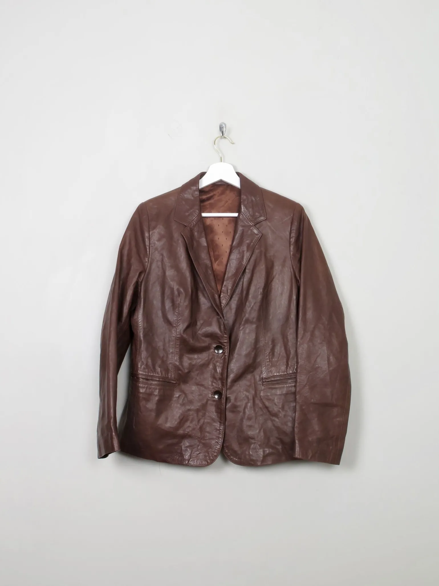 Women's Vintage Soft Brown Leather Jacket M