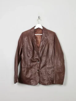 Women's Vintage Soft Brown Leather Jacket M