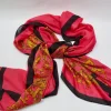 Women's Vintage Style Large Printed Silk Scarf Wrap