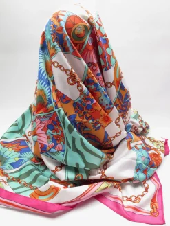 Women's Vintage Style Printed Large Scarf New