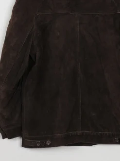 Women's Vintage Suede Jacket Brown 1960s S/M