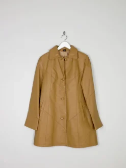 Women’s Vintage Tan Leather 3/4 Coat M