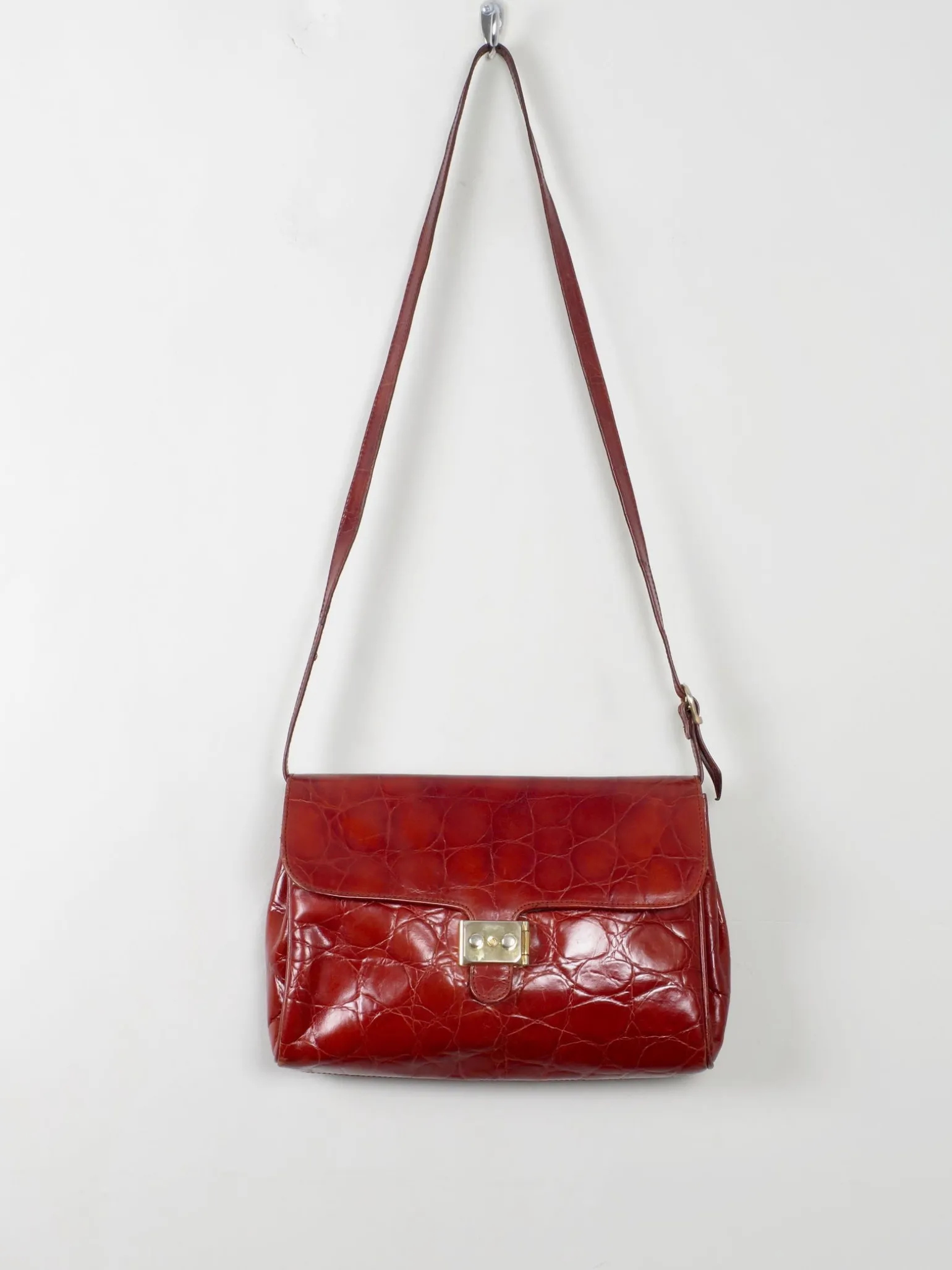 Women's Vintage Tan Leather Crossbody Bag