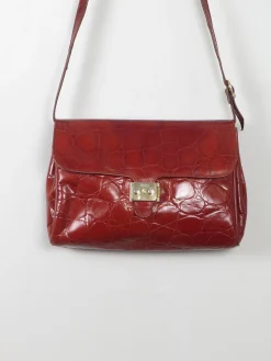 Women's Vintage Tan Leather Crossbody  Bag