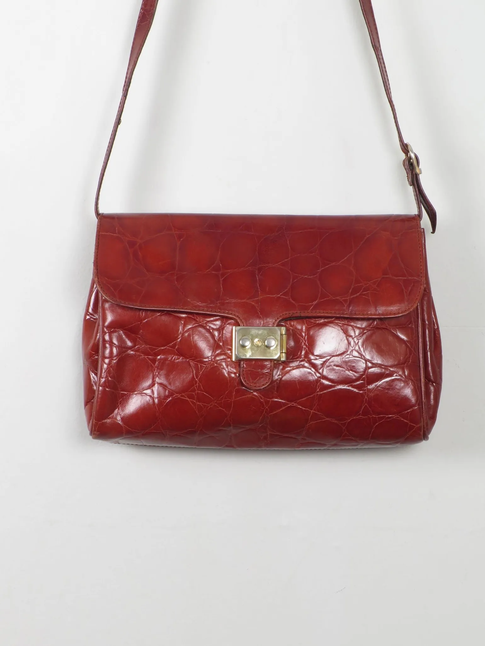 Women's Vintage Tan Leather Crossbody Bag