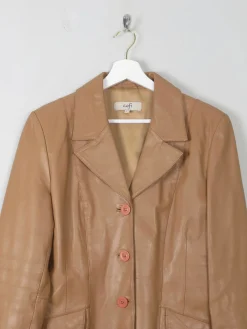 Women's Vintage Tan Leather Jacket L
