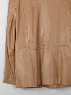 Women's Vintage Tan Leather Jacket L
