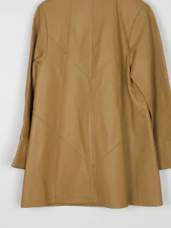 Women’s Vintage Tan Leather 3/4 Coat M