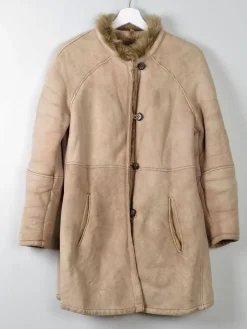Women's Vintage Taupe Sheepskin Jacket S