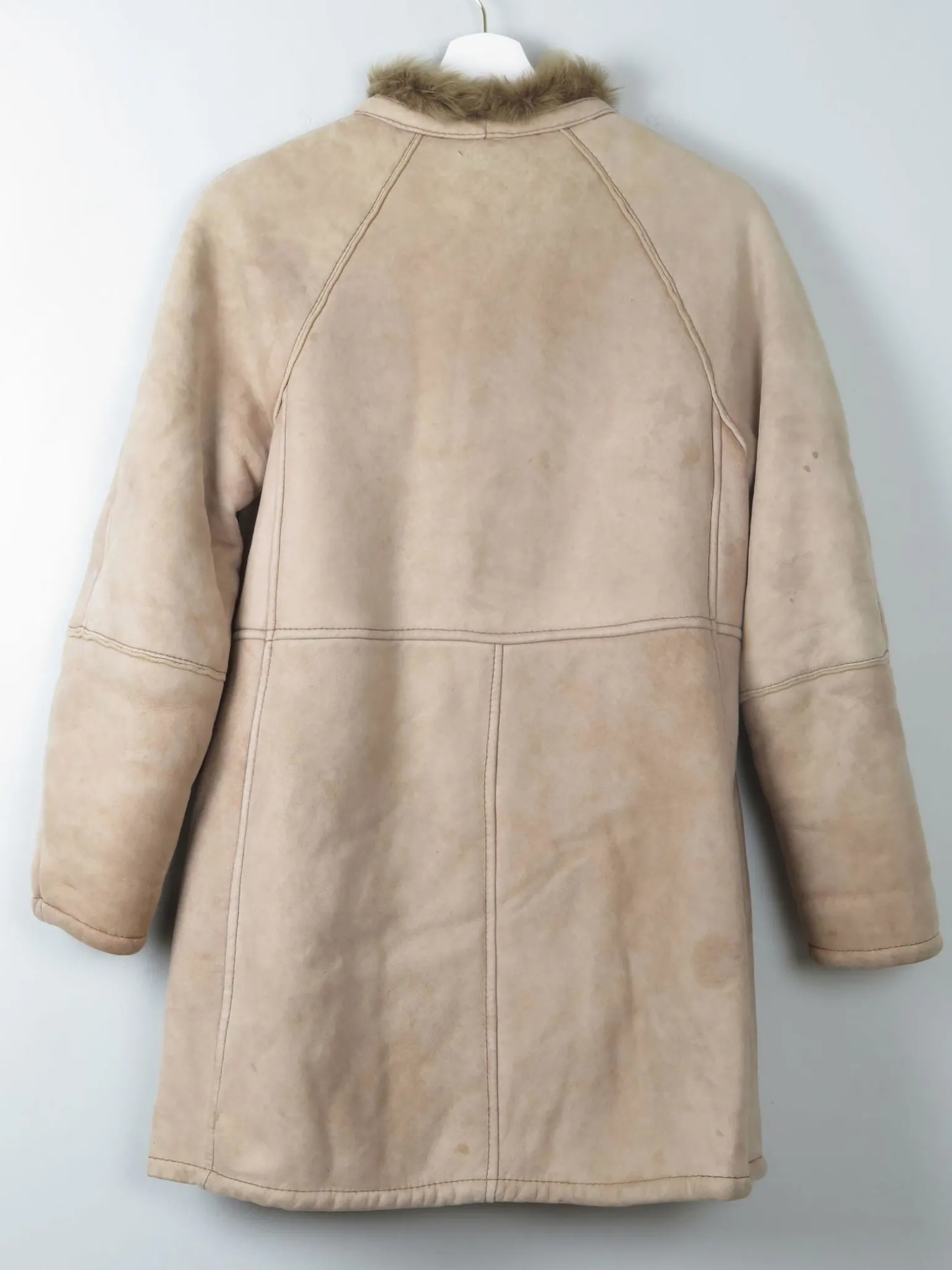 Women's Vintage Taupe Sheepskin Jacket S
