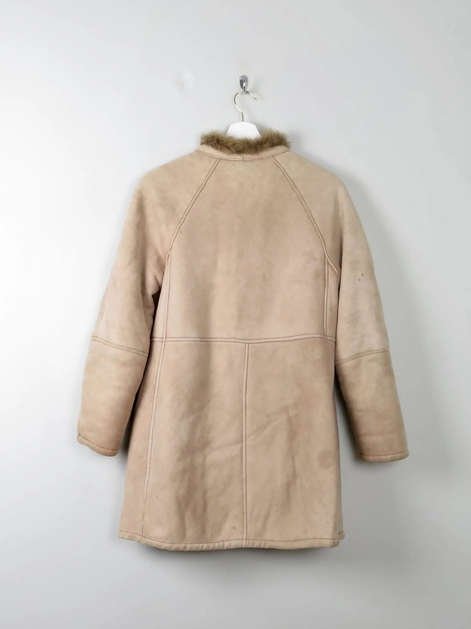 Women's Vintage Taupe Sheepskin Jacket S