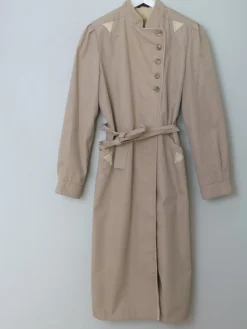 Women's Vintage Taupe Trench Coat S/M