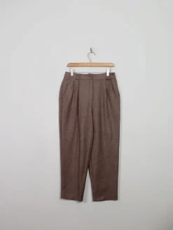 Women's Vintage Teddy Brown High Waisted Trousers 29" W