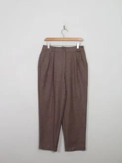 Women's Vintage Teddy Brown High Waisted Trousers 29" W