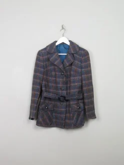 Women's Vintage Tweed Jacket With Belt M