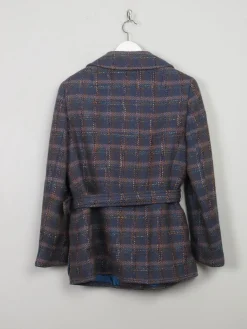 Women's Vintage Tweed Jacket With Belt M