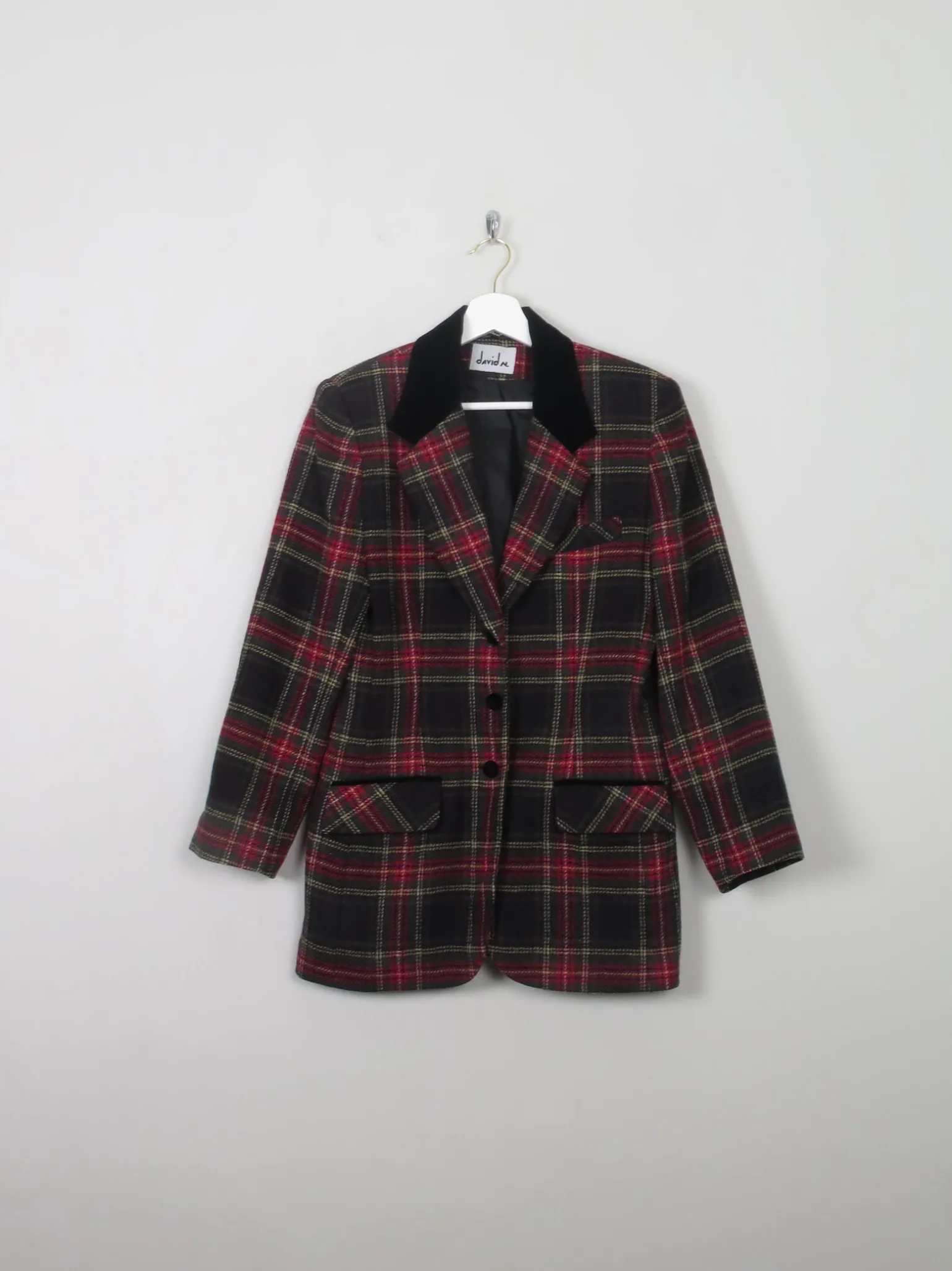 Women's Vintage Tweed Tartan Jacket S