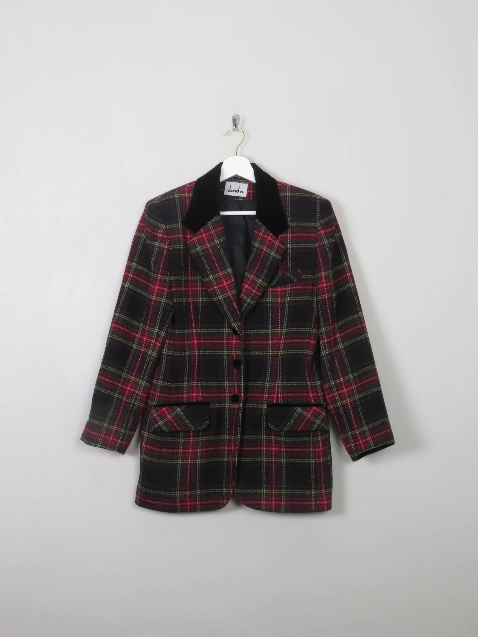 Women's Vintage Tweed Tartan Jacket S