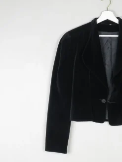 Women's  Vintage Velvet Cropped  Jacket S/M