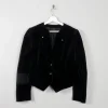 Women's Vintage Velvet Jacket Austrian Cropped L/XL