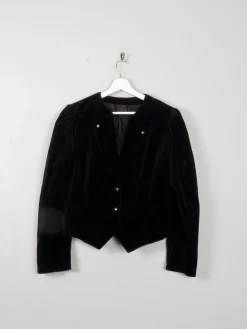 Women's Vintage Velvet Jacket Austrian Cropped L/XL