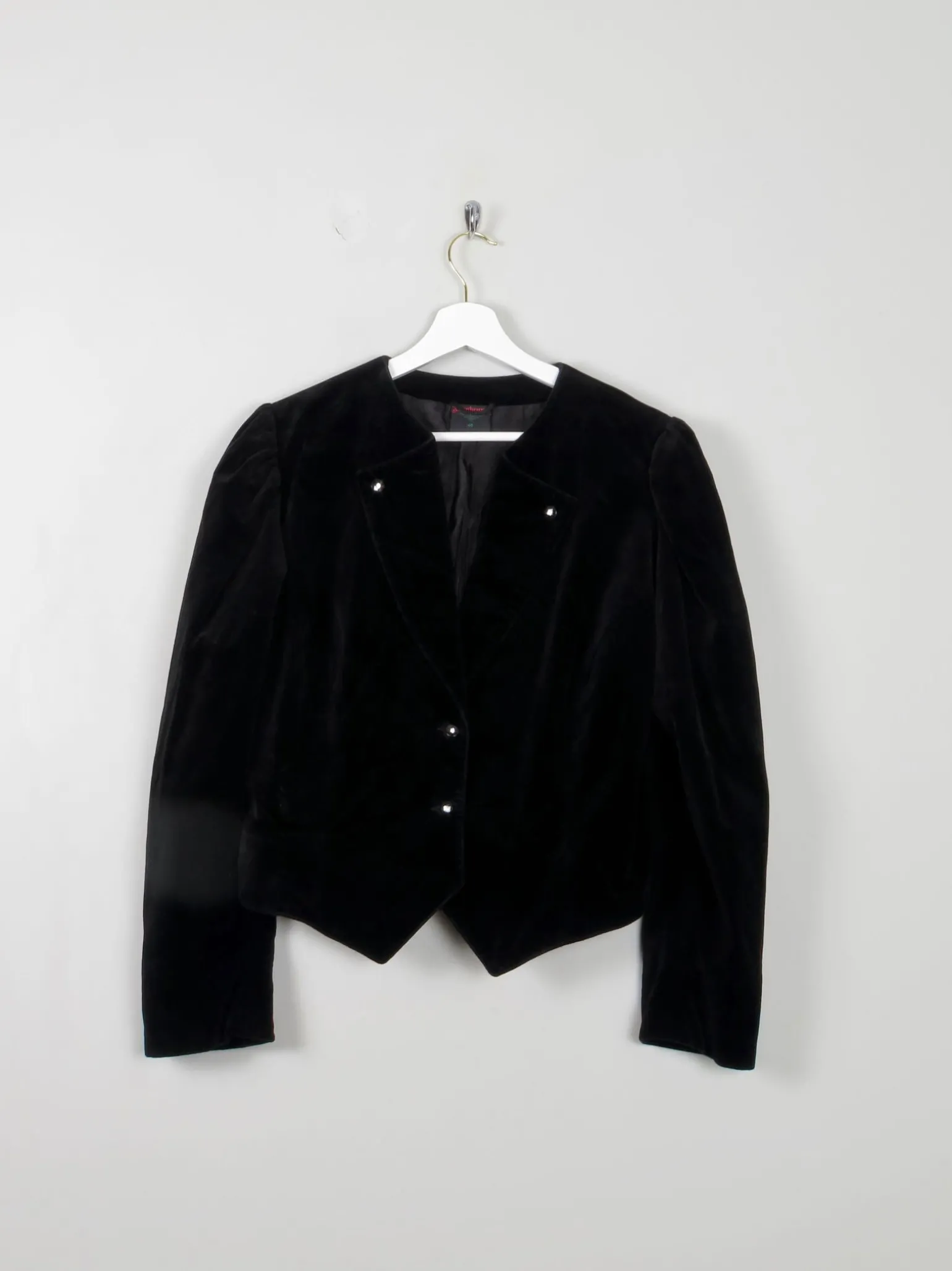 Women's Vintage Velvet Jacket Austrian Cropped L/XL