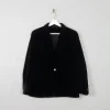 Women's Vintage Velvet Jacket Black Tailored S