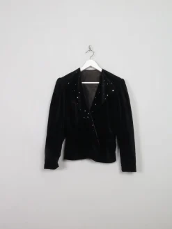 Women's Vintage Velvet Jacket With Studs M