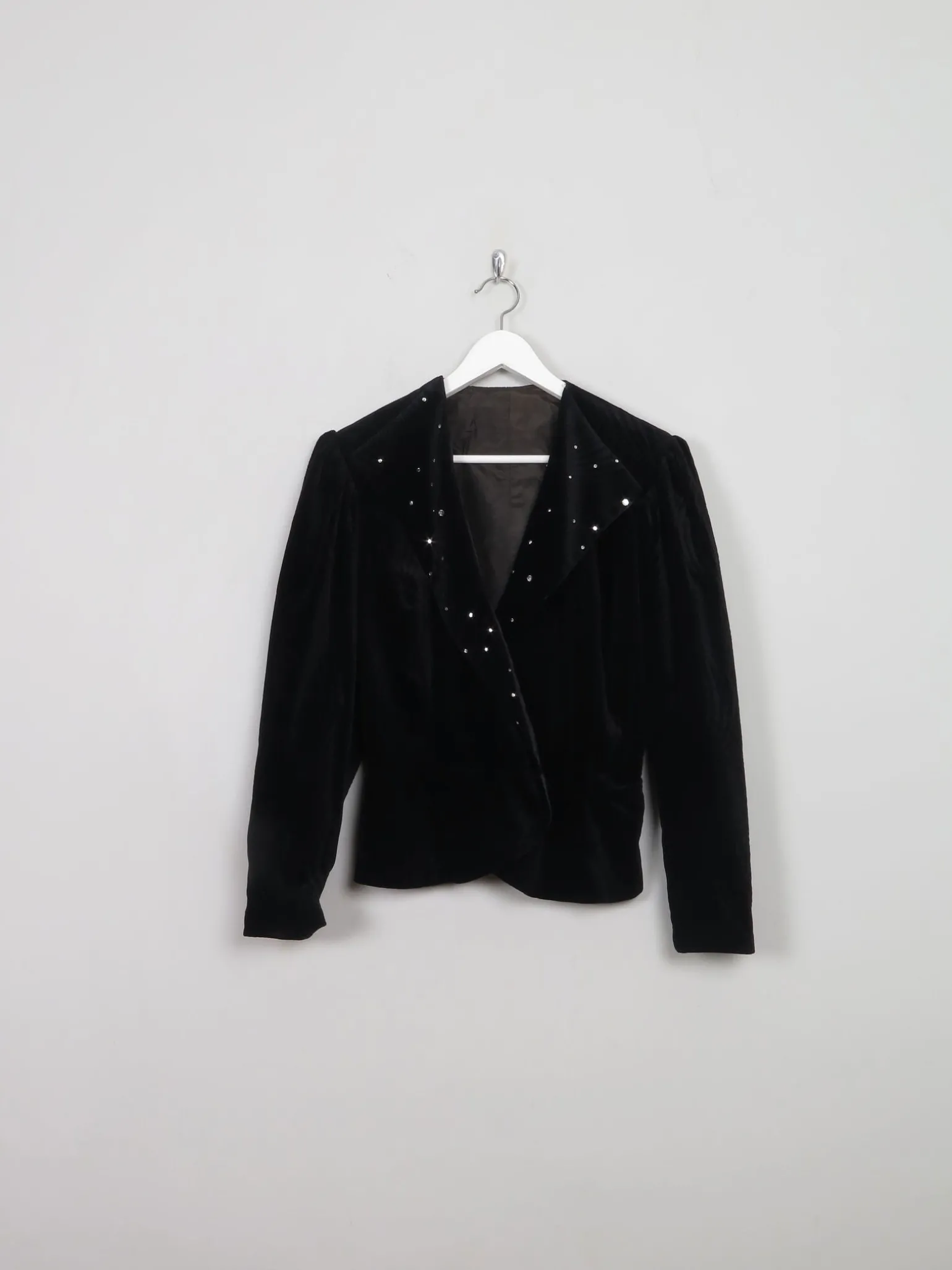 Women's Vintage Velvet Jacket With Studs M