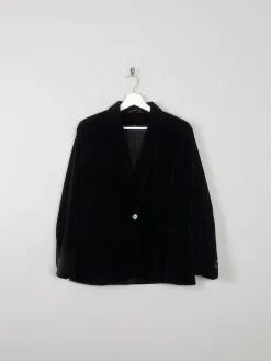 Women's Vintage Velvet Jacket Black Tailored S