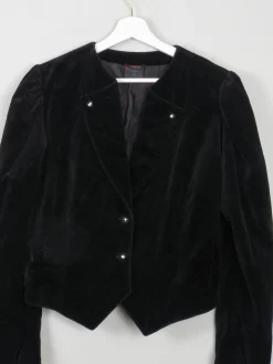 Women's Vintage Velvet Jacket Austrian Cropped L/XL