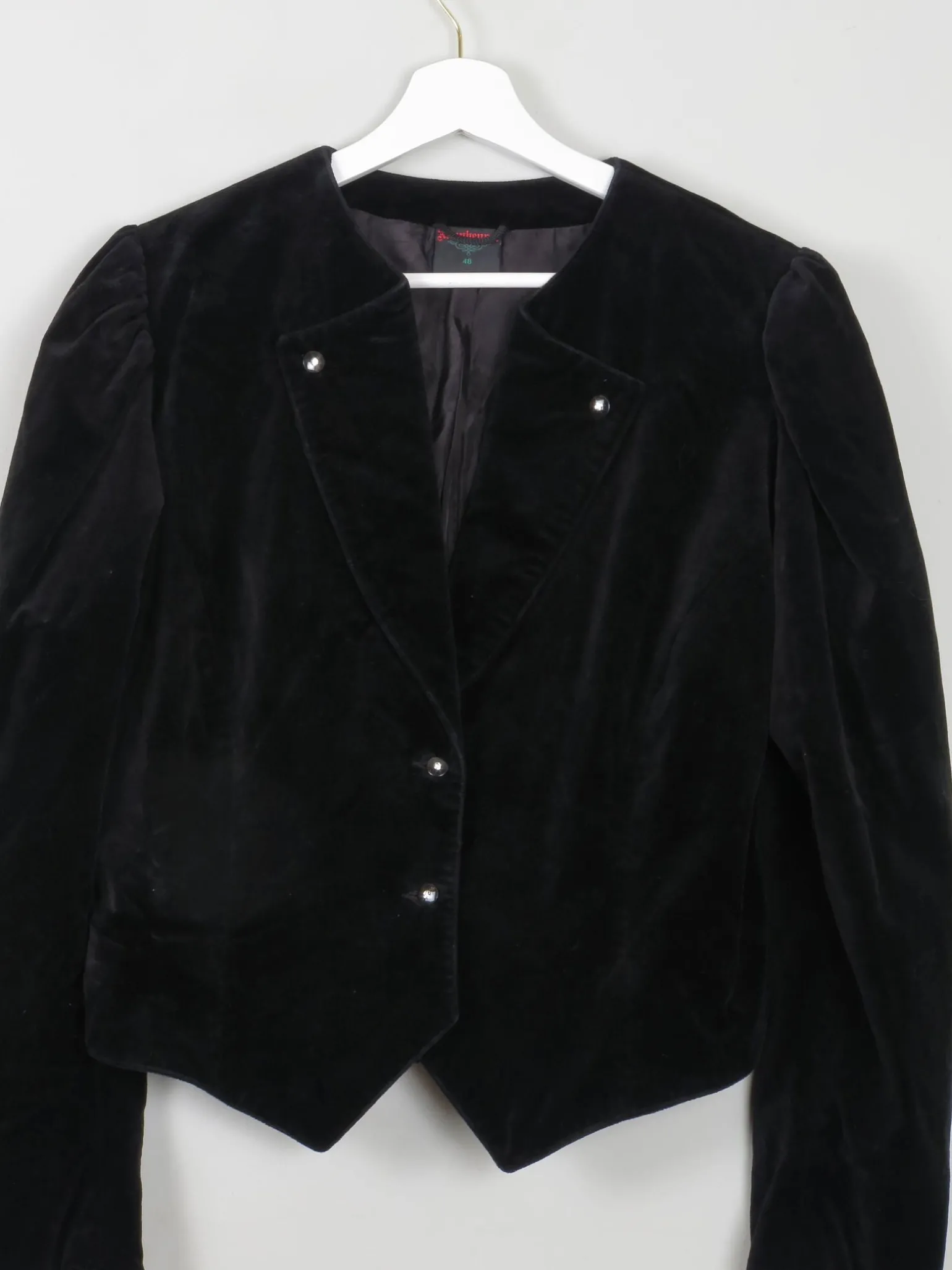 Women's Vintage Velvet Jacket Austrian Cropped L/XL