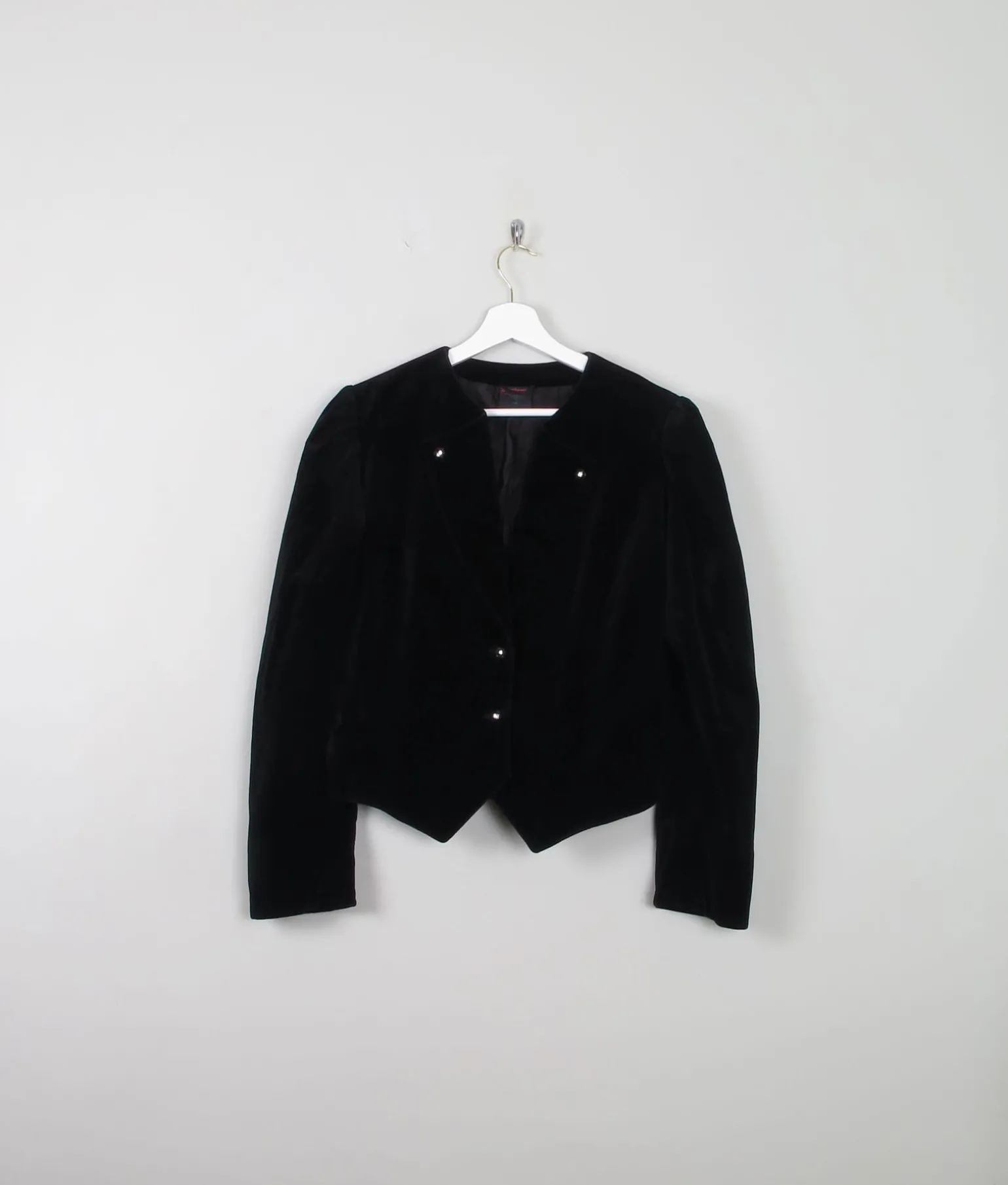 Women's Vintage Velvet Jacket Austrian Cropped L/XL