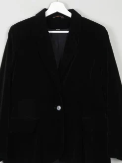 Women's Vintage Velvet Jacket Black Tailored S