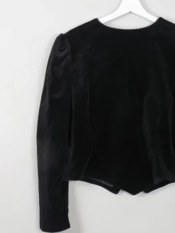 Women's Vintage Velvet Jacket Austrian Cropped L/XL