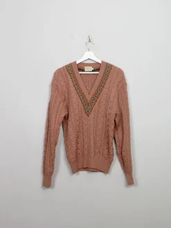 Women's Vintage V-Neck Jumper M