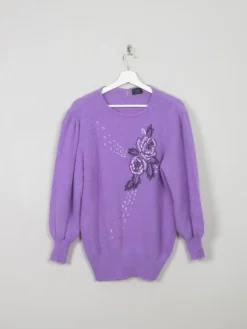 Women's Vintage Wool Embellished Jumper M/L