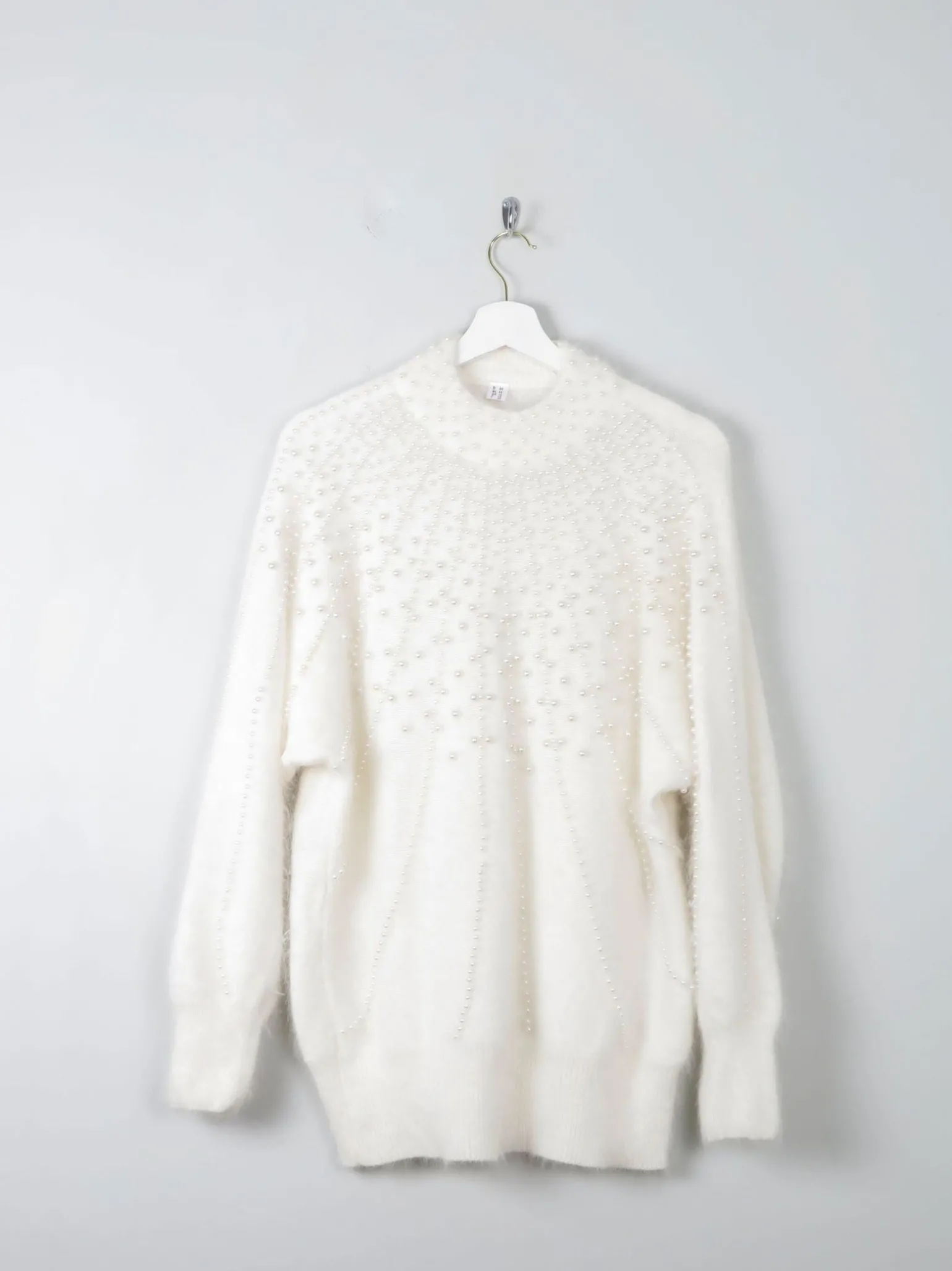 Women's Vintage Wool Embellished Jumper M/L