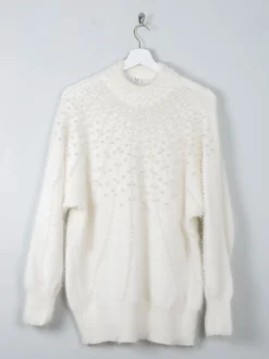Women's Vintage Wool Embellished Jumper M/L