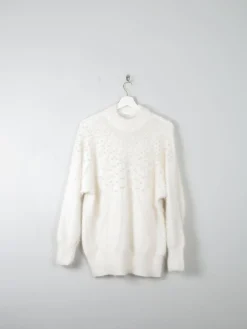 Women's Vintage Wool Embellished Jumper M/L